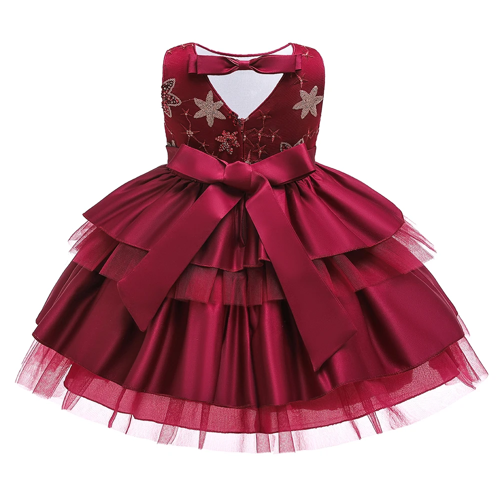 Рождественское торжественное вечернее свадебное платье-пачка принцессы; нарядное платье с цветочным узором для девочек; детская одежда; детская праздничная одежда для девочек