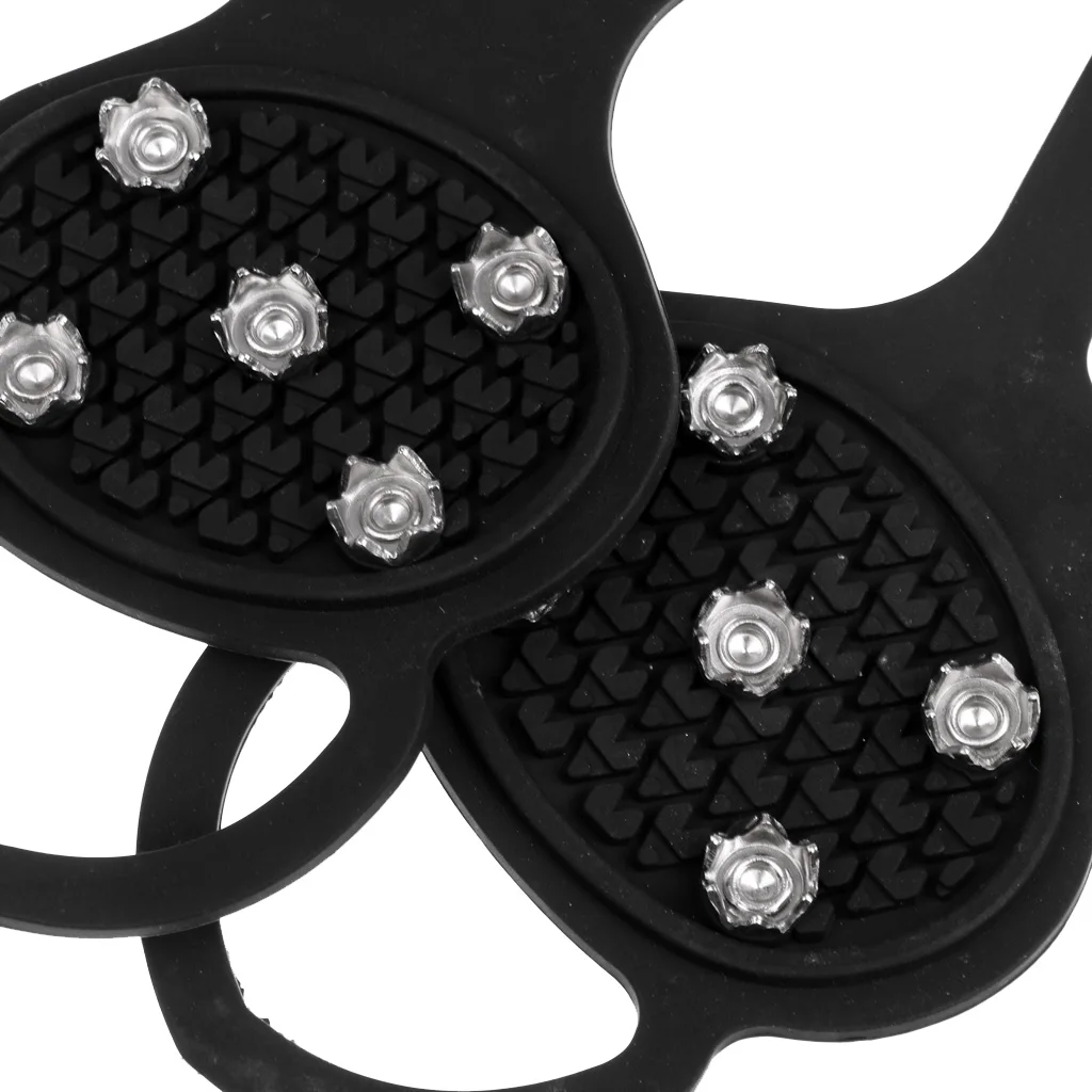 Anti Slip Snow Ice Cleats Studs Crampons Grippers Traction Spikes Shoes Boots Soles For Ice Fishing Hiking