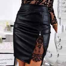 Модные женские туфли с кружевным плетением на молнии пикантные вечеринка Bodycon Club мини-юбка faldas mujer