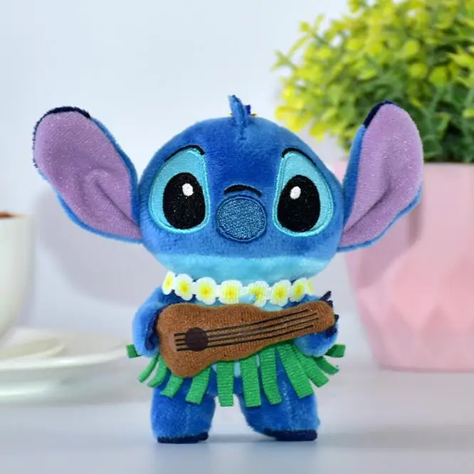 11cm 1pcs Мультяшный милый Гавайский Стич Плюшевые игрушки Маленькая Подвеска Брелки детские мягкие игрушки животные рождественские подарки на день рождения - Цвет: 11cm 1pcs