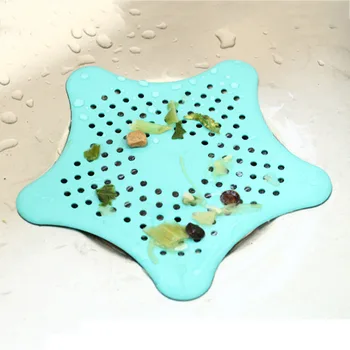 

2017 New 1Pc Star Shape Plastic Kitchen Mint Plan Bath Shower Drain Cover Waste Sink Strainer Hair Filter Catcher House Gadgets