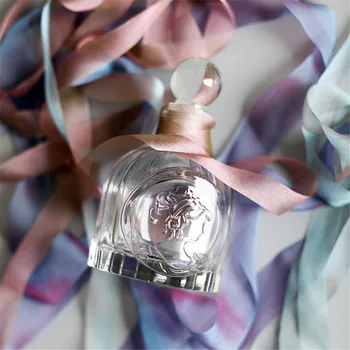 

100ml Mini Glass Jar French Girl Embossed Sealed Perfume Storage Bottle Aromatherapy Accessories Storage Bottle Table Organizer