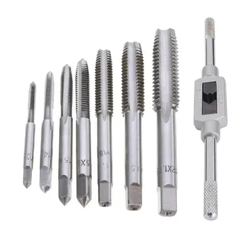 

7pcs/5pcs M3-M12 Tapping Screw Thread Metric Plug Taps Machine Hand Tap Set Hand Grinding Carving Tool with Hand Tap Wrench