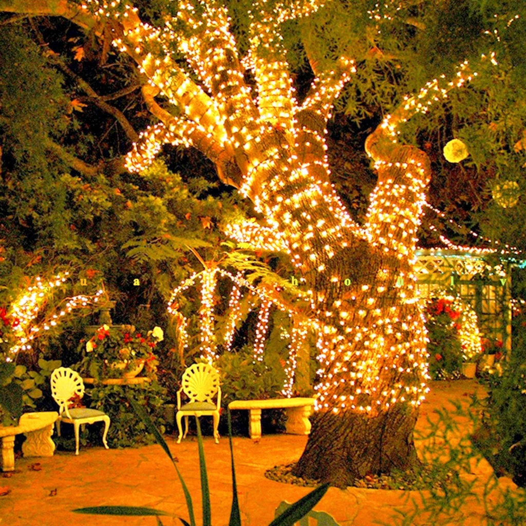 

10M Outdoor Waterproof LED Fairy String Lights Garland Christmas Tree Wedding Xmas Holiday Lights New Year Home Party Decor 2021