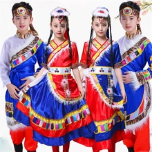 Традиционная монгольская прерия для девочек, костюм Хана вечерние сценические платья, Азиатская мода, Империя, одежда для детей