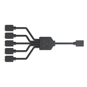 

ARGB 1 to 5 3PIN 5V Flexible Fan RGB Adapter Cable Computer Case Connector MSI B95C