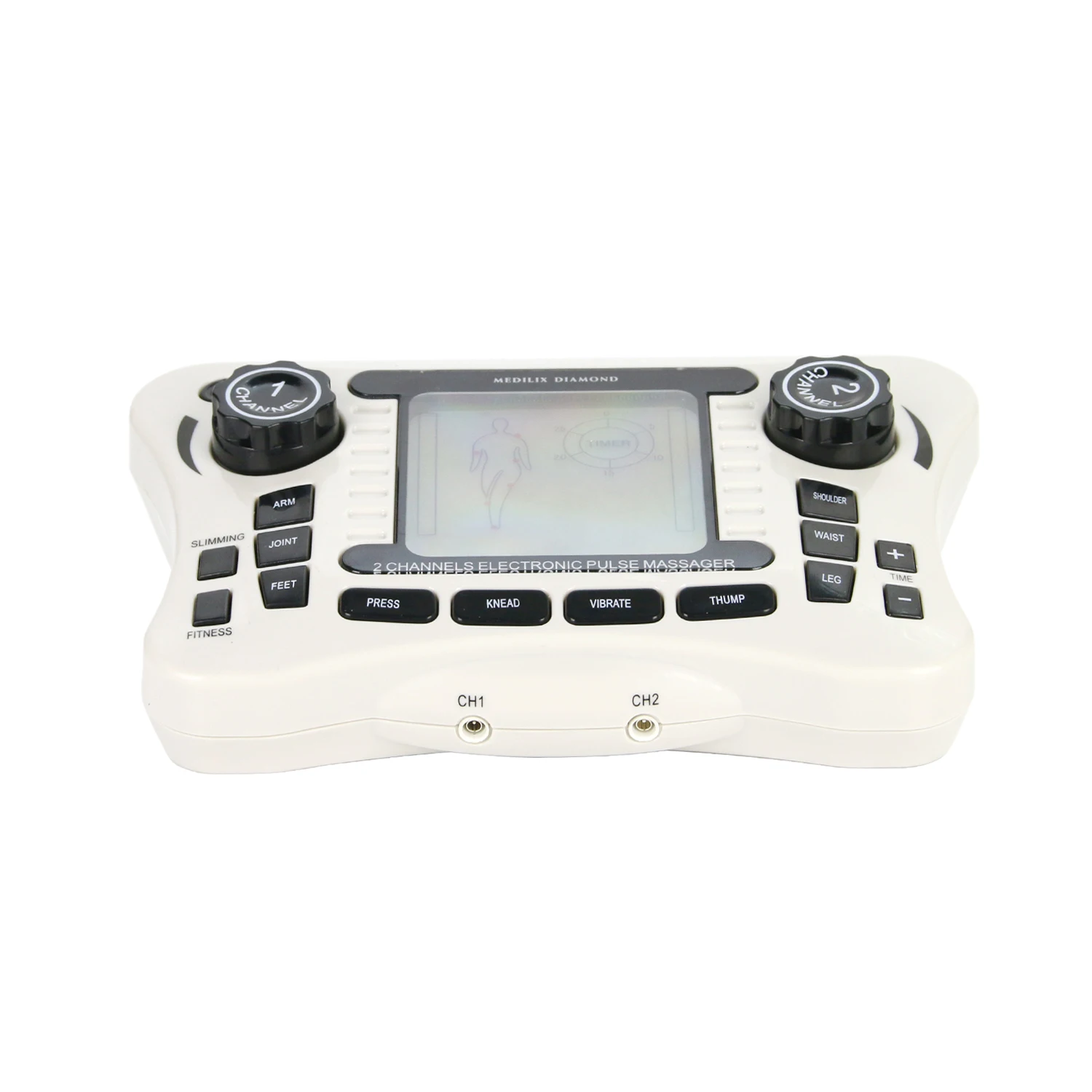 Body Electrical Stimulator 308B Pain Relief Dual Output Pulse Digital Therapy TENS Muscle Stimulator EMS Neck Massager Tools
