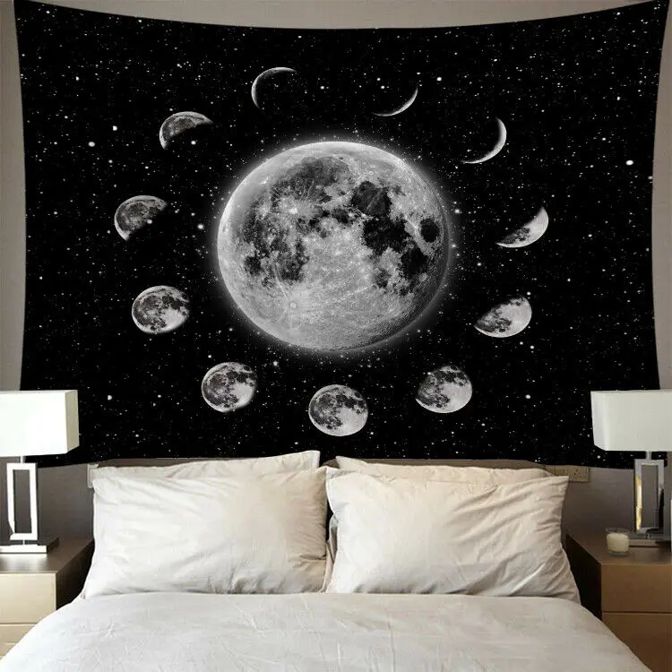 Индии МАНДАЛА ГОБЕЛЕН настенный Sun Moon Таро гобелен ковер психоделические Tapiz Love You