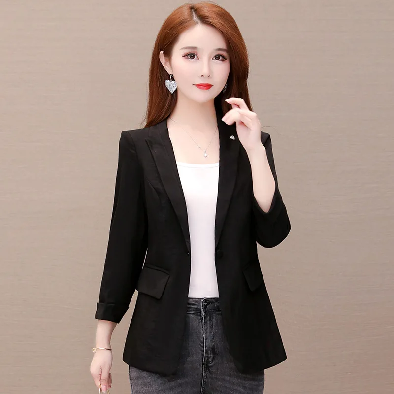 

Small Suit Women's 2019 Autumn New Style Korean-style Slim Fit Slimming Fashion Short-height Solid Color Short Coat Fashion