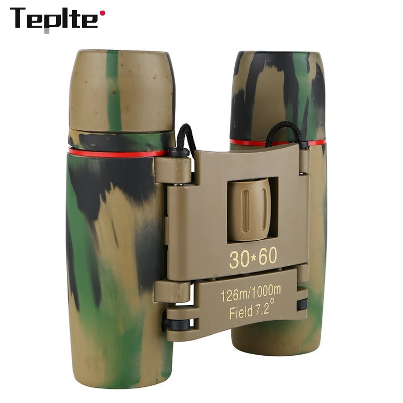 

30x60 Binoculars Portable Folding Mini Telescope Low Light Night Vision For Hunting Sports Outdoor Camping Travel Sightseeing