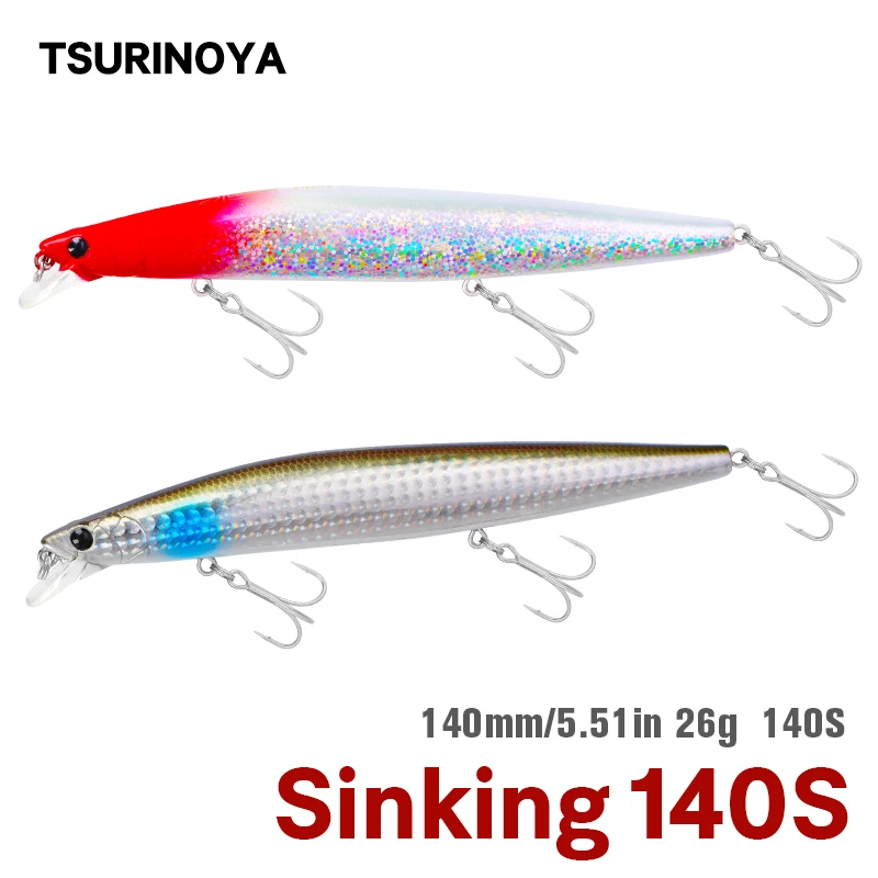 TSURINOYA DW92 тонущий гольян 140 мм 26 г профессиональная Рыболовная Приманка Черный
