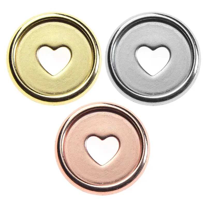

20pcs 23mm Heart Binder Rings Mushroom Hole Loose Leaf Notebook Notepad Binding Plastic Disc Buckle Hoop DIY