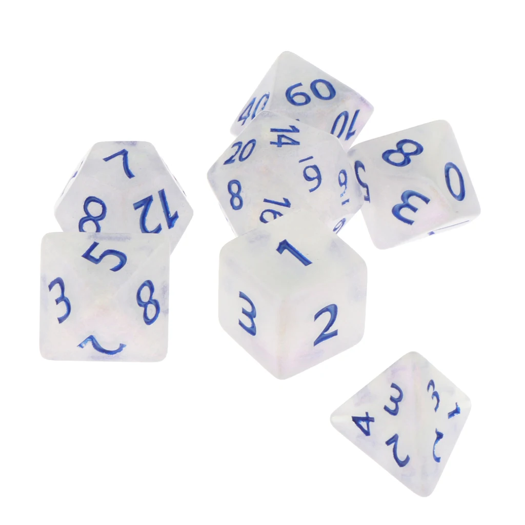 7Pc Multi-sided Dices Set D4-D20 MTG DND RPG Board Game Dice for D&D Roleplaying Party Casino Table Game Toy