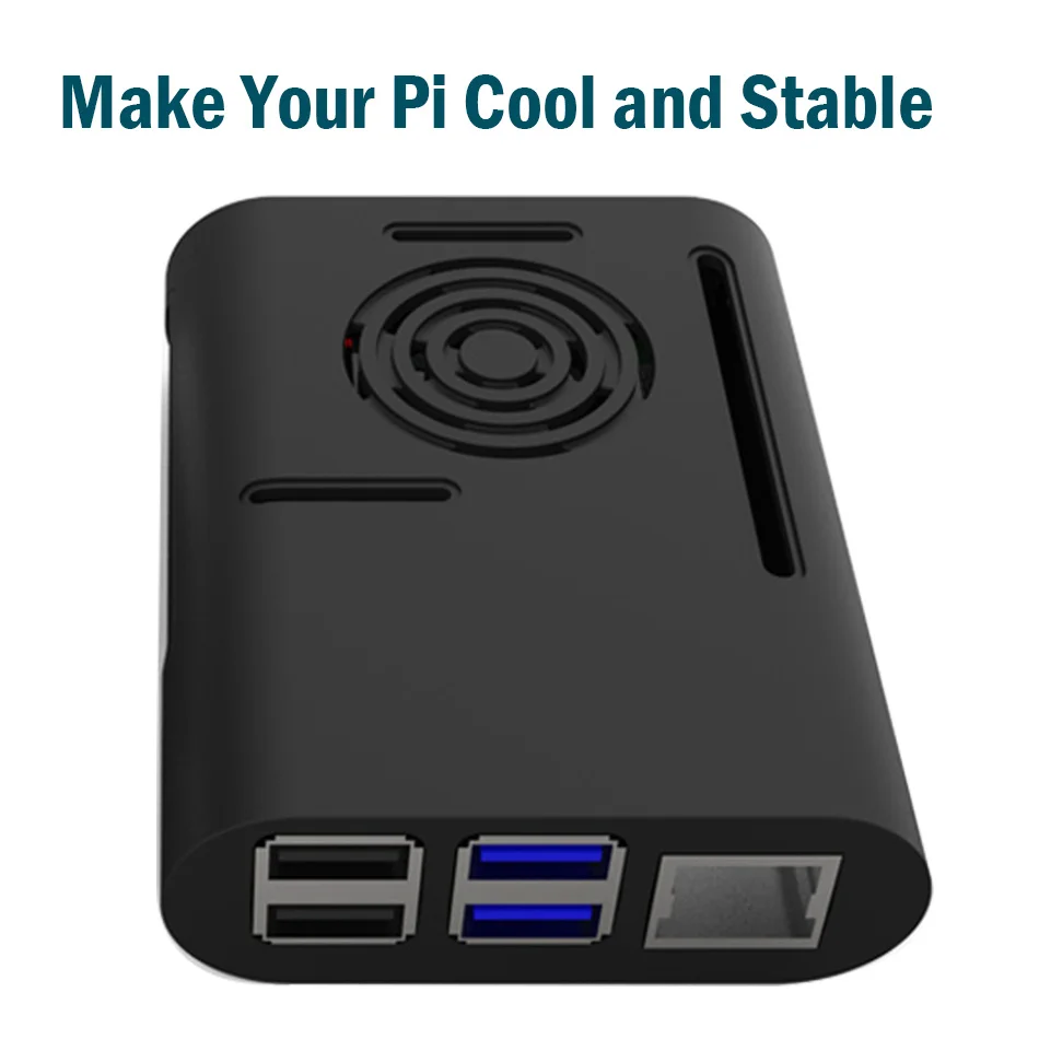 Raspberry Pi Cooler Raspberry Pi Case Raspberry Pi Aokin Raspberry Pi Case with Cooling Fan, Raspberry Pi 4 Case, 4 Heatsink For Model B, 4B