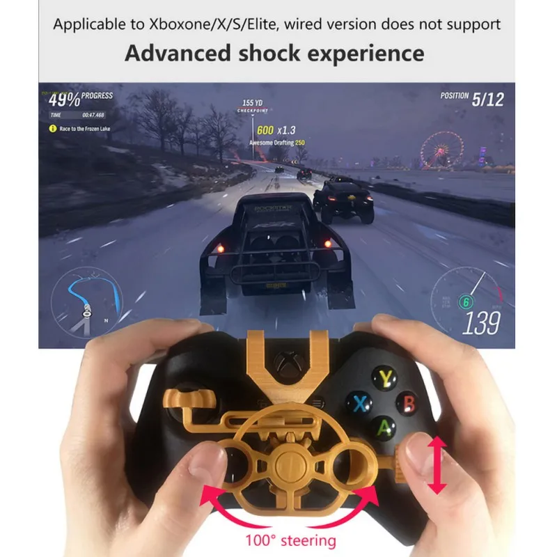 Для Xbox One Gaming Racing Wheel 3D Печатный мини-руль добавить для Xbox One X/Xbox One S/Elite контроллер