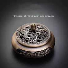 Three-legged pure copper to create a dragon and fireproof cotton household incense burner pure copper to create a simple c