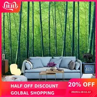 Природные пейзажи 3D бамбуковый лес обои спальня гостевая комната отель тема Ресторан отдыха бар обоями фрески
