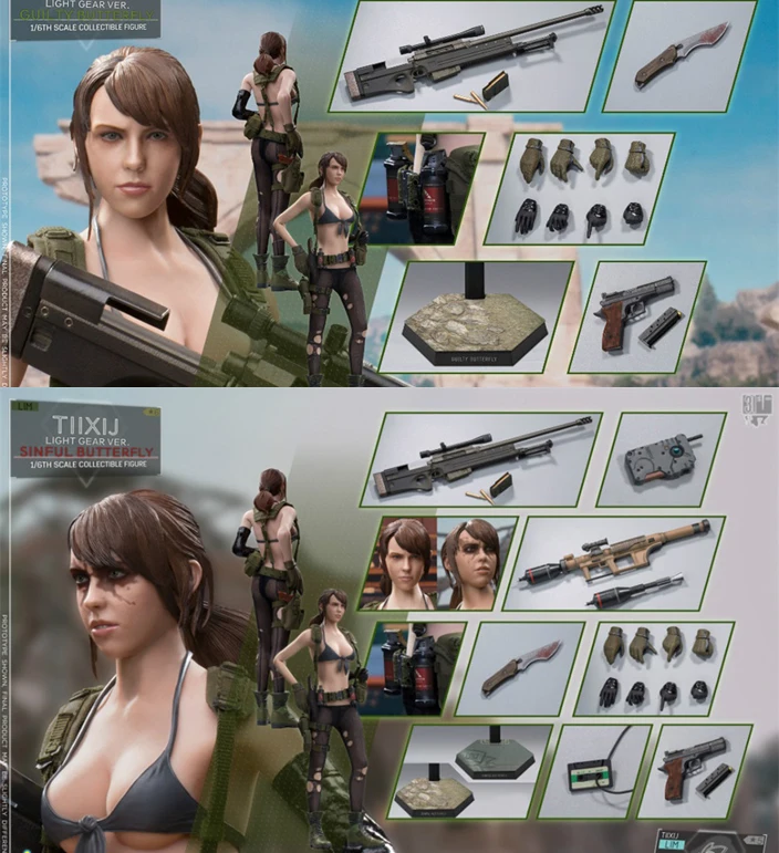 

LIMTOYS TIIXIJ 1/6 Alloy Equipment Guilty Butterfly The Phantom Legend & SINFUL BUTTER for 12" Female Body Doll