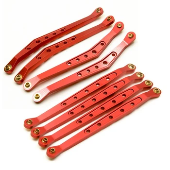

8Pcs/Set Aluminum Alloy Upper Lower Suspension Links Linkage Set for 1/10 Axial WRAITH RC Crawler 3 Colors Available,Red