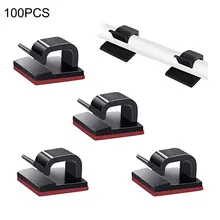 NEW Self-Adhesive Cable Management Clips Cable Organizers Sticky Wire Clips Cord Holder For TV PC Laptop Ethernet Cable