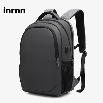 

inrnn 15.6 inch Laptop Backpack Men Multi-layer USB Charging Backpacks Waterproof Business Travel Bag Male Bagpack mochila New