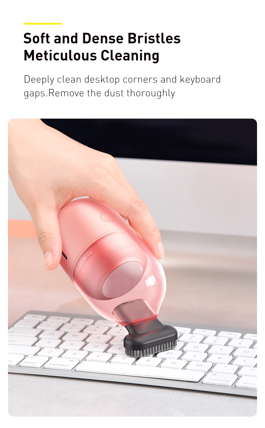 Baseus Wireless Mini Vacuum Cleaner 1000Pa Small Handheld Car Interior Desktop Dust Cleaning Tool Portable Car Vacuum Cleaner