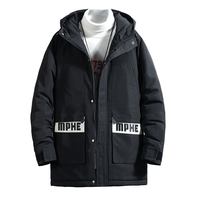 

Winter Tide Brand Cotton Jacket Men's Hip-hop Loose Thickening Resist Cold and Wind Hip Hop Korean Fashion Jacket Winter Coat