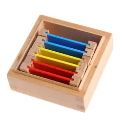 Sensorial материал обучения цвет контейнер для таблеток дерево Дошкольное обучение дети головоломки Развивающие игрушки для детей