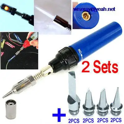 

DHL/EMS 10 sets Flame Butane Gas Soldering Iron + 8PCS Tips Tool-A8