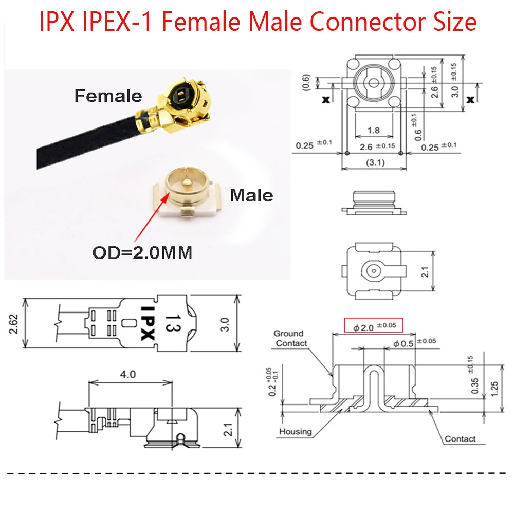 5PCS RF 1.13/0.81mm F to IPX Cable F Male to uFL/u.FL/IPX/IPEX-1 Female Jack  RF Coaxial Pigtail 3G Antenna Extension Coax Cable