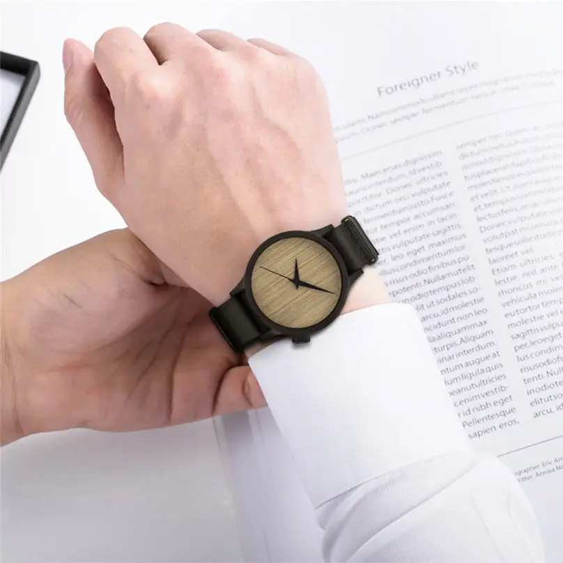 New Casual Fashion Wooden Watch Men's And Women's Watch Bamboo Men Leather Watches 3N25 (5)