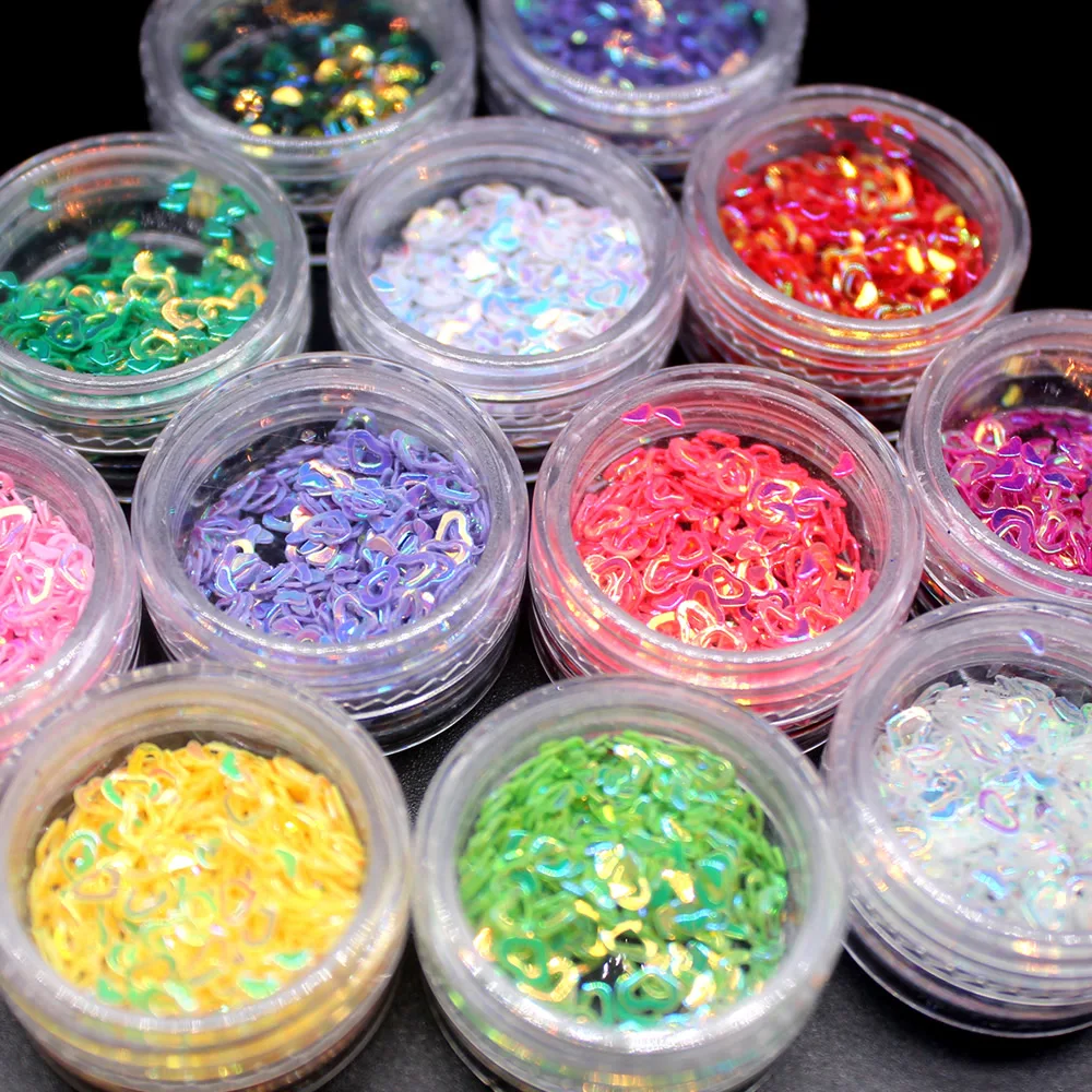 

1 Pcs 12 Colors DIY Hollow Sequins Nail Stone AB Color Rhinestone Irregular Beads Manicure For Nails Art Decorations Crystals