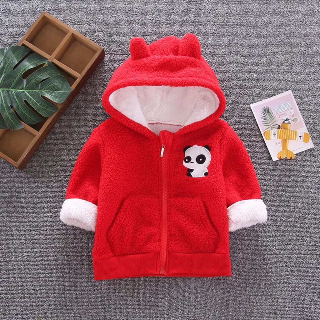 ARLONEET Baby Girls Winter Fleece Coat Warm coat cute Snowsuit toddler girl Hooded Jackets Outerwear roupa infantil menina