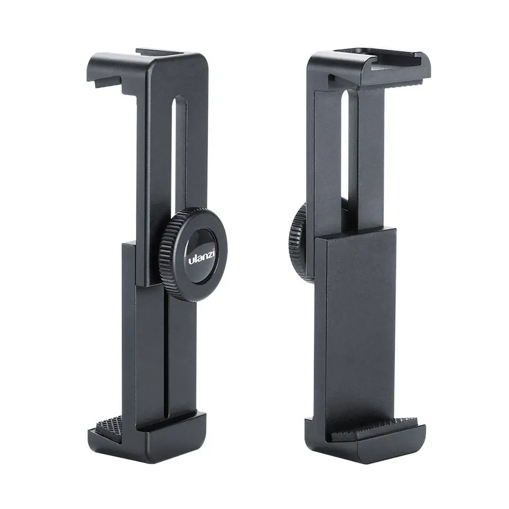 ULANZI ST-02L Smartphone Vlog Phone Mount with Cold Shoe for Microphone Vlogging Phone Stand Holder 1/4 Screw for iPhone Android