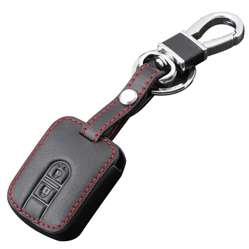 

Black Car Key Bag Leather & Polyurethane Material Remote Control Key Cover Case With Zinc Alloy Keychain For Nissan
