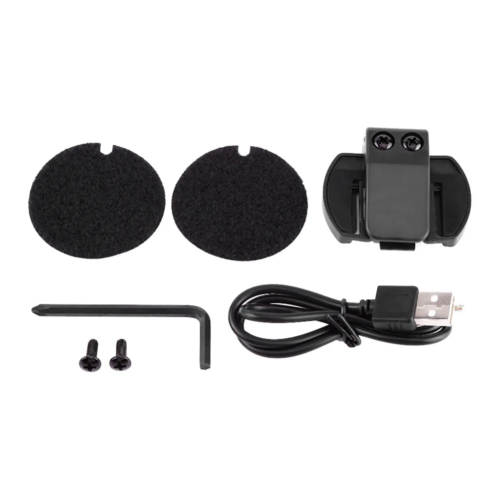 1x Bluetooth Мотоциклетный мотоциклетный шлем Переговорная гарнитура V6 1200 м 6 всадников