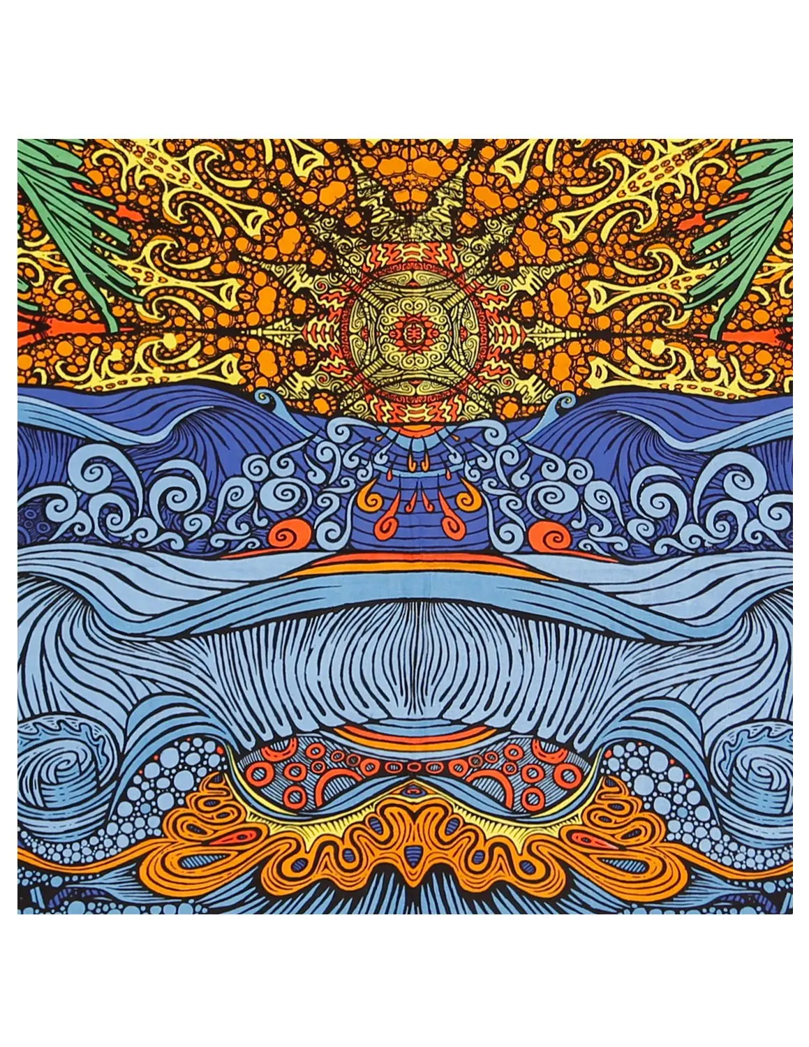Sunshine Joy 3D Эпический тропический рай Surf Wave пальмовый гобелен с изображением деревьев