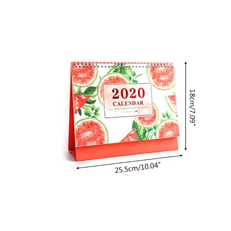 

Fresh Fruit Pattern Desktop Standing Paper 2020 Double Coil Calendar Memo Daily Schedule Table Planner Yearly Agenda Organizer