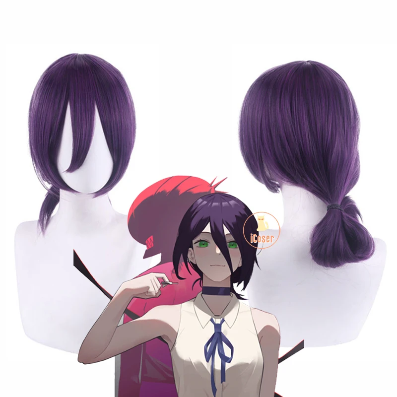 Anime Chainsaw Man Bomb Devil Lady Reze Cosplay Wig Dark Purple Heat  Resistant Fiber Hair Wig Cap Halloween Party Girl Women Wig - Cosplay  Costumes - AliExpress