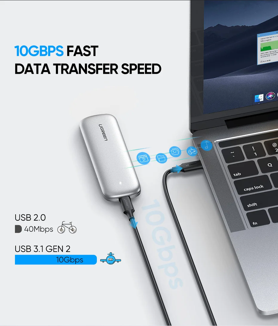 Ugreen 5A USB C к type C кабель для Macbook Pro PD100W USB 3,1 Gen 2 быстрый USB C кабель для samsung S9 Note 9 Quick Charge4.0 шнур