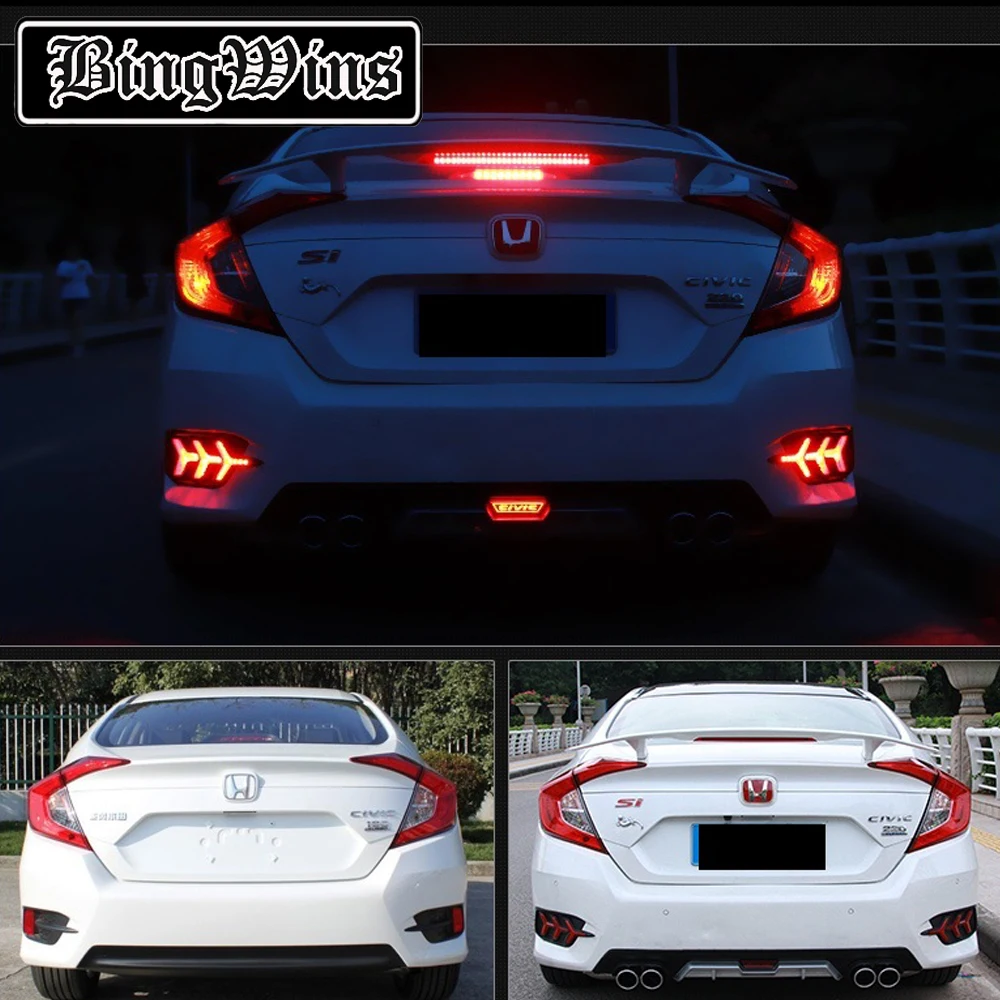 Auto Car for Civic the 10th Simulation Grid Chrome Double Cylinder Exhaust Tip Tail Pipe Rear Bumper Fender Decoration Sticker Auto Car for Civic the 10th Simulation Grid Chrome Double Cylinder Exhaust Tip Tail Pipe Rear Bumper Fender Decoration Sticker