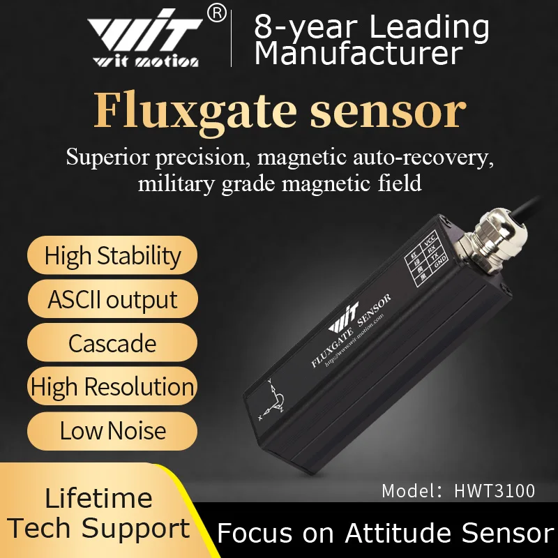 WitMotion HWT3100 Military-Grade PNI magnetometer heading angle fluxgate RM3100 3-axis electronic compass geomagnetic sensor | Электронные