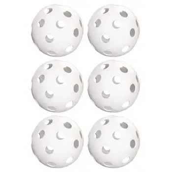 

6-Pack Of 9-Inch Softballs–Perforated Practice Balls For Sports Training & Wiffle Ball