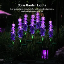 BORUiT – lampe solaire violette, imperméable, luminaire décoratif de jardin, cour, parc, couloir, pelouse, 1/2/4 pièces