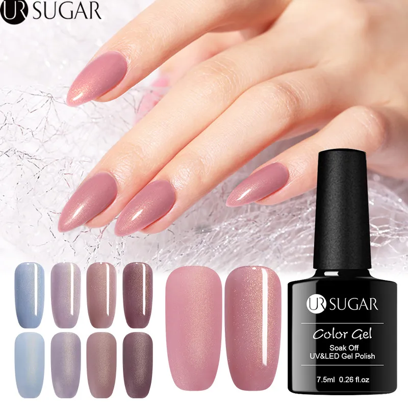 

UR SUGAR Matte Top Coat Glitter Color UV Gel Nail Polish Semi Permanent Soak Off UV Gel Varnish Nail Art Gel Paint Manicure DIY