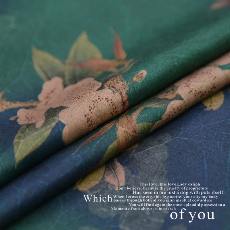 

40 Mm heavy satin Xiangyun yarn silk fibroin crepe satin 100% silk fabric cheongsam dress high quality fashion designer fabric