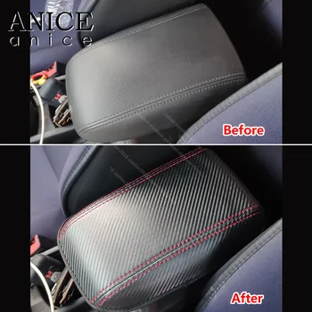 

Carbon Fiber Color PU Center Armrest Box Surface Case Cover Trim Fit for Ford Focus 2015 2016 2017 2018 Scratch Resistance