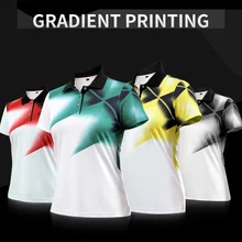 PGM, Женская градиентная футболка для гольфа, летняя рубашка с коротким рукавом и отложным воротником, топы, женская облегающая дышащая одежда для гольфа AA60472