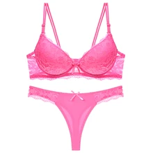 Женский комфортный бюстгальтер пуш-ап с глубоким v-образным вырезом, однотонный бюстгальтер+ сексуальные трусики, короткое Кружевное Нижнее белье, комплект нижнего белья размера плюс