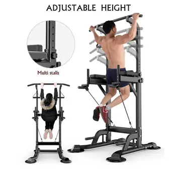 

Foldable Pull Up Bar Stand Sturdy Power Tower Workout Station for Home Gym Strength Training Fitness Equipment Multifuncional